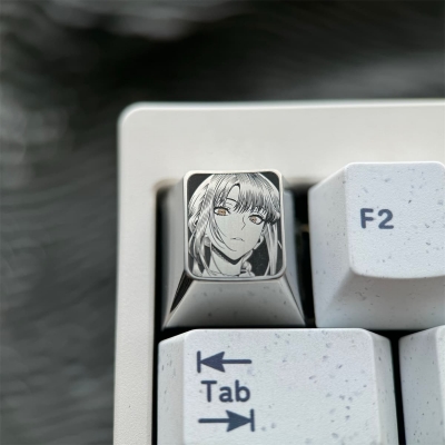 1U Ti-alloy Artisan Keycaps Precision Pointillism for Mechanical Keyboard -Makima